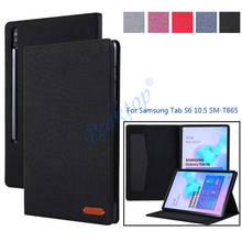 Capa dobrável de couro tpu, capa inteligente dobrável de couro pu para samsung galaxy tab s6 10.5 urbana t865 10.5" 2024 - compre barato