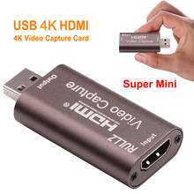 Rullz-tarjeta de captura de Audio y vídeo 4K, minitarjeta de adquisición HDMI a USB 2,0, placa de transmisión en vivo, interruptor de cámara, tablero de grabación de juegos 2024 - compra barato