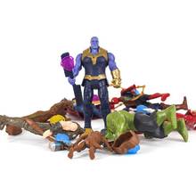15cm os super-heróis vingadores figura de ação brinquedo thor hulk thanos pantera negra spider-man coleção boneca presente para o garoto 2024 - compre barato