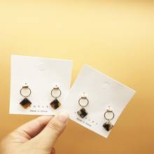 2019 New Korean Fashion Simple Leopard Acetate Small Stud Earrings 3 Color Sweet Cute Round Metal Women Girl Earrings Pendientes 2024 - buy cheap