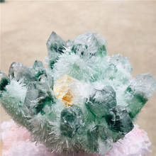 Natural Green Ghost Phantom Quartz Crystal Cluster rock stones and crystals mineral reiki Healing Specimen Home deco 2024 - buy cheap