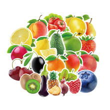 100pcs Cute Fruits and Vegetables DIY Computer Stickers For Laptop Refrigerator Luggage Decal Stickers For MacBook/HP Notebook 2024 - buy cheap