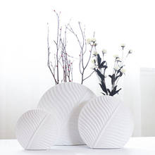 Nordic Ceramics Vase- Flower Pot-White Wedding Decoration-Arts Ornaments-Ceramics Crafts-Desktop Decorative Vase 2024 - buy cheap