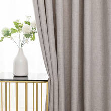 Cortinas opacas modernas de Color sólido para sala de estar, cortinas de ventana para dormitorio, telas listas para usar, cortinas terminadas 2024 - compra barato