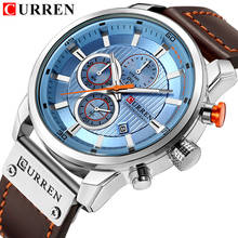 Nova marca de luxo curren moda pulseira couro quartzo relógios masculinos data casual negócios masculino relógios pulso relógio montre homme 2024 - compre barato