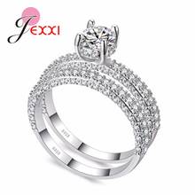 Elegant  925 Sterling Silver Claws Shape Cubic Zirconia Rings For Women Concise Korean Trend Engagement Wedding Anillos Mujer 2024 - buy cheap