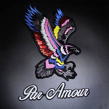 Colors Eagle Letter Embroidered Patch for Clothing Iron on Sew Applique Cute Fabric Clothes Shoes Bags DIY Decoration Patches 2024 - buy cheap