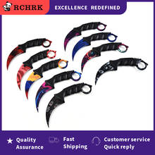 RCHRK real CSGO Counter Strike Karambit Knife Fixed Blade lore Tactical Hunting rainbow Survival Sheath Tiger Tooth Knives 2024 - buy cheap