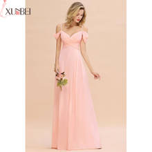 Bridesmaid Dresses Off Shoulder Pink A-Line Long Backless Sexy Elegant Dress For Women Wedding Party vestidos fiesta boda 2024 - buy cheap