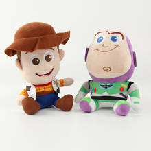 Disney 2pcs/lot 20cm Toy Story Woody & Buzz Lightyear Plush Toy Doll Soft Stuffed Toys for Children Kids Birthday Christmas Gift 2024 - buy cheap