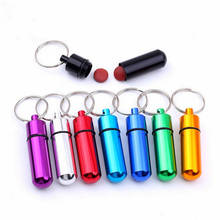 1/5pcs/set Pillbox Keychain Pill Box WaterProof Aluminum Drug Pill Cases Bottle Holder Container For Medicines Hot Sale 2024 - buy cheap