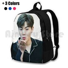 Shownu caminhadas ao ar livre mochila de viagem acampamento à prova dwaterproof água monsta x kpop jooheon who shownu hyungwon eu sou minhyuk kihyun tem 2024 - compre barato