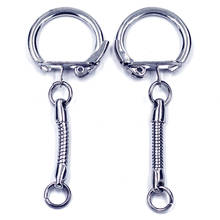 10Pcs Key Chains Rings With European Snake Chain Silver Tone Charms Jewelry DIY Finding 6x2.2cm(2 3/8"x 7/8") 2024 - buy cheap
