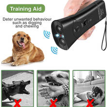 Repelente 3 en 1 para perros y mascotas, dispositivo de entrenamiento antiladridos, LED, ultrasónico, sin batería 2024 - compra barato