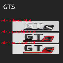 Emblema de letras cromadas negras para Mercedes Benz, GTs GT S AMG, maletero trasero con emblemas de números. 2024 - compra barato