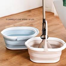 Portable  Mop Bucket Foldable Plastic Wash Basin Footbath Collapsible KItchen Dishpan Household Cleaning Accessories Dropshippin 2024 - buy cheap