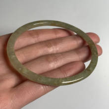 57,4 мм натуральный лед класса А нефритовый тонкий браслет зеленый Бирма ЖАДЕИТ ручной резной женский браслет с цепочкой браслет с камнем 1011 2024 - купить недорого