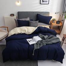 50Nordic Double Color Bedding Set Single Queen King Duver Cover Set 240x220 Bed Sheet Bed Linen Pillowcase Gray  Quilt Covers 2024 - buy cheap
