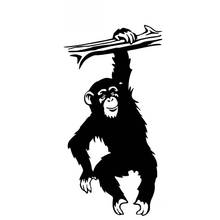 Car Sticker Monkey Hanging Tree Branch PVC Car Decoration Accessories Sticker Waterproof Sunscreen Black/white,17cm*9cm 2024 - buy cheap