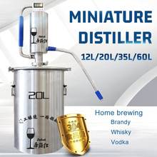 Destilador de bebida em miniatura, 12l/20l/35l/60l, acessórios para fabricação de cerveja, uísque, confeitaria em casa, álcool, xícara 2024 - compre barato