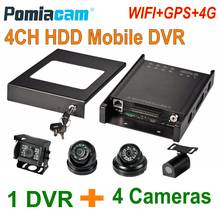 HDVR8045 4CH HDD Mobile DVR with 4PCS 1080P cameras GPS WIFI 3G 4G Car Bus Vehicle DVR Mobile HDD video record system 2024 - buy cheap