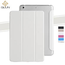 Capa qijun para ipad pro 9,7 polegadas 2016 pu couro pc capa traseira com suporte para auto dormir inteligente magnético capa para ipad pro 9,7 funda 2024 - compre barato