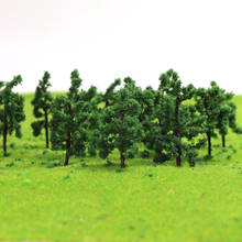 D4316 50pcs/100pcs N Scale Model Trees 1:150 Iron Wire Model Trees Green 38mm Train Layout Set 2024 - buy cheap