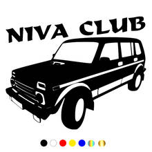 Adesivo de vinil para carro niva club, adesivo engraçado com decalque CS-080 #15*18.4cm, branco/preto 2024 - compre barato
