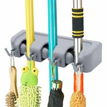 Kitchen Organizer Mop Holder 5/4/3 Position Brush Broom Hanger Storage Rack Household Mop Brush Hanger Kitchen Gadgets 2024 - buy cheap