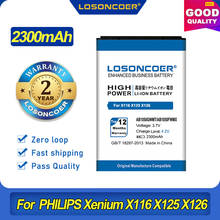 100% Оригинальный LOSONCOER AB1050GWMT AB1050FWMX 2300 мАч аккумулятор для PHILIPS Xenium X116 X125 X126 X128 E103 E106 E255 2024 - купить недорого