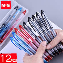 Ручка гелевая M & G, 12 шт./лот, 0,38 мм, черная/синяя/красная 2024 - купить недорого