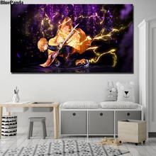 Demônio assassino anime arte da parede pintura da lona cartaz abstracto impressão decorativa imagem para sala de estar decoração casa 2024 - compre barato