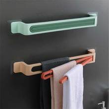 3 in 1 Towel Holder Bathroom Wall Mounted Folding Towel Rack  Kitchen Pot Cover Towel Storage Rack Bathroom Rotating Towel Bar 2024 - buy cheap