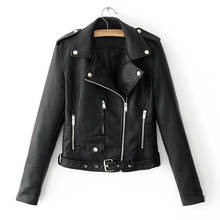 Motorcycle PU Leather Jacket Women Winter And Autumn New Fashion Coat 5 Colors Zipper Outerwear jacket New 2019 Coat 2024 - buy cheap