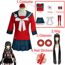 Disfraz de Anime Danganronpa Harukawa Maki para mujer, uniforme de manga larga, traje de Sailor tentador para fiesta de Carnaval 2024 - compra barato