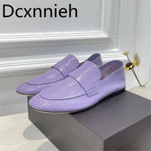 Solid Genuine Leather Loafers Women Shoes Slip On Comfortable Mules Ladies Shoes British Style Casual Women Flats Zapatos Mujer 2024 - buy cheap
