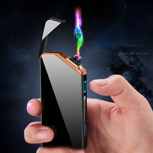 Double Arc Lighter USB Rechargeable Cigarette Lighte Smoke Accesoires Windproof Safe Lighter gift and Gadgets for Men Technology 2024 - buy cheap