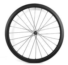 700c 38mm profundidade estrada bicicleta freio a disco rodas de carbono 25mm largura clincher/tubular/sem tubeless carbono rodado com novatec hub 2024 - compre barato