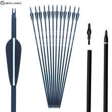 NEW 28"/30"/31" Carbon Arrow Spine500 with Black White Feather for Recurve/Long/Compound Bow Arrows Hunting 2024 - buy cheap