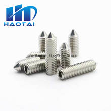 1/50pcs M5 M6 M8 M10 M12 M16 DIN914 304 stainless steel Hex Hexagon Socket Cone Point Grub Set Screw Allen Head Tapered End Bolt 2024 - buy cheap