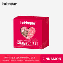 Shampoo sólido de canela cabelo 55g, ingredientes naturais orgânicos anti perda de cabelo, controle de óleo limpeza profunda, sabão artesanal 2024 - compre barato