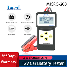 Lancol Automotriz Профессиональный диагностический MICRO-200 цифровой тестер батареи 12 В CCA свинцово-кислотный тестер батареи с фу 2024 - купить недорого