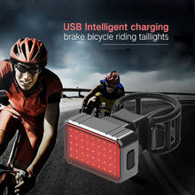 Luz delantera de inducción para bicicleta, impermeable, recargable por USB, inteligente, COB + 28 LED, luz trasera 2024 - compra barato