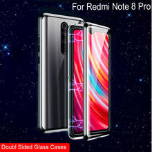 Luxury Magnetic Adsorption Case For Xiaomi Redmi Note 8 Pro  Metal Frame Doubl Sided Glass Cover note8pro Protective Phone Case 2024 - buy cheap