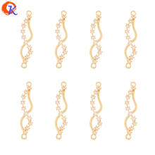 Cordial Design 50Pcs 6*25MM Jewelry Accessories/Hand Made/Connectors/CZ Charms/Irregular Shape/DIY Making/Earring Findings 2024 - buy cheap