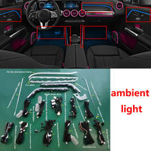 Juego completo de boquillas de luz ambiental para puerta de coche, lámpara de Ambiente de ventilación de aire, RGB, 64 colores, para Benz GLB B class B200B180, altavoz 2024 - compra barato