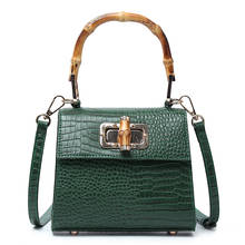 Hot Sales Ostrich Leather Clutch Bags Bamboo Handle New Fashion Tote Bag Crocodile Shoulder Bag For Lady 2024 - buy cheap