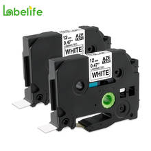 Labelife-Paquete de 2 cintas de etiquetas de 12mm para impresora de etiquetas, TZe231 TZe-231, TZe231, negro sobre blanco, Compatible con Brother p-touch 2024 - compra barato