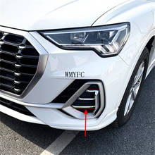Luces antiniebla delanteras cromadas ABS, Kit de lámpara antiniebla de cubierta de moldura de marco, estilo de coche apto para Audi Q3 2019 2020 2024 - compra barato