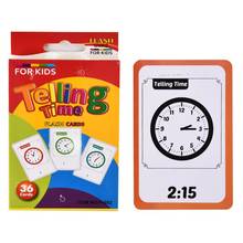 Telling Time Flash Cards Montessori Toy for Children Kids Early Preschool Learing Time Teaching Aids 2024 - buy cheap